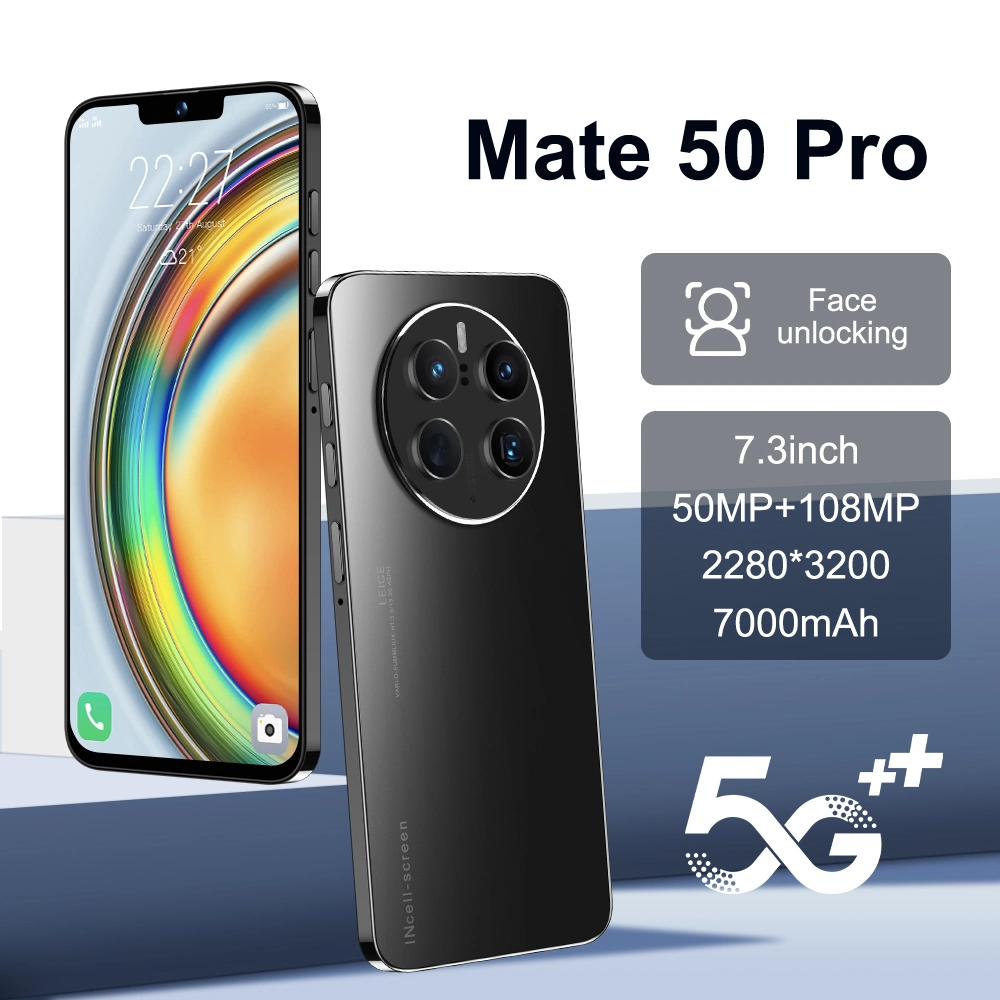 Best Wholesale/Supplier Mate50 PRO Cell Smartphone Model 2GB 16GB, 4GB 64GB, 8GB 512GB, 16GB 1t, Mobile Smart Phone, Viqee OEM/ODM Phones Ready in Stock