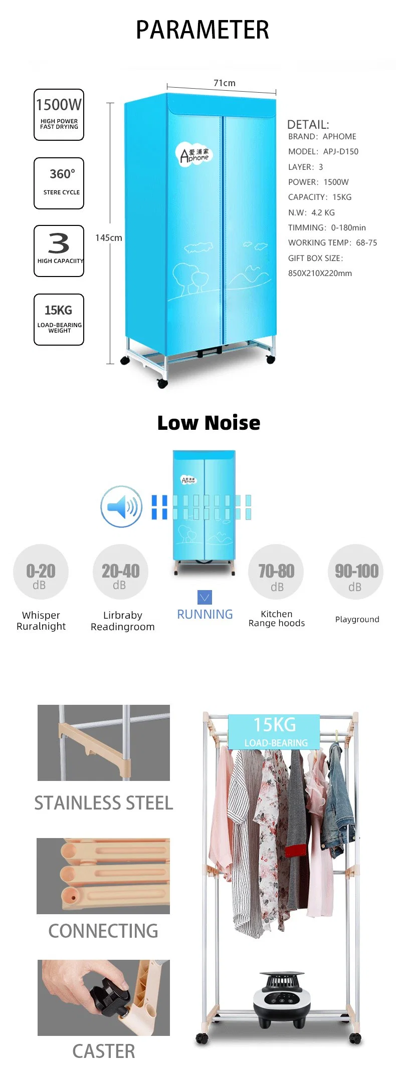 Home Use Одежда сушилка Электрическая Одежда Сушилка с таймером и. Озон функция складная Электрическая Одежда Сушилка алюминиевые трубы Прачечная машина С дистанционным управлением