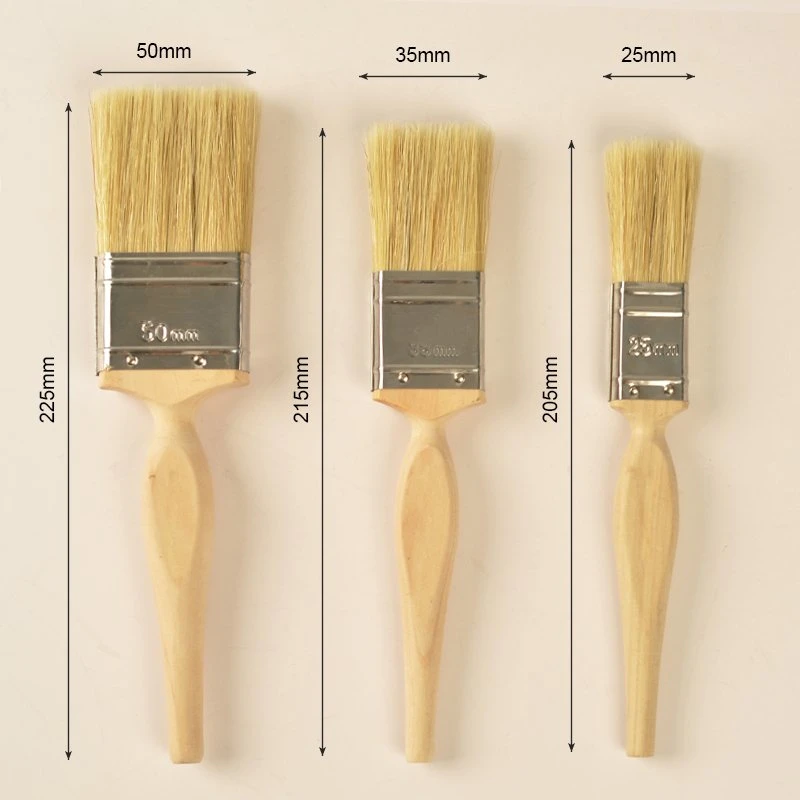 MSN Wooden Handle Oil Custom Personalized Paint Brush for Wall