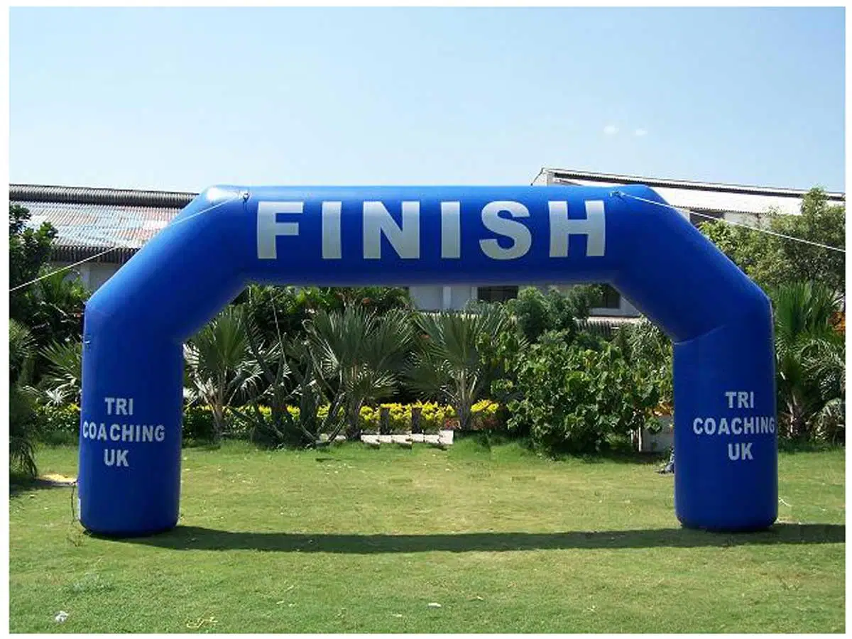 Custom Logo impresión Publicidad Carrera de inicio Finish Gate Inflatable Arch