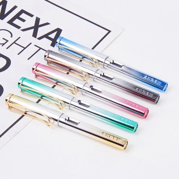Gradient Color Plastic Fountain Pen Colorful Fountain Pen with Low Price
