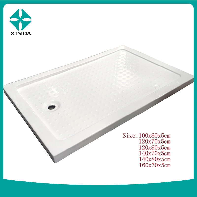 Elevado padrão de qualidade europeia ABS OEM Square chuveiro Banho Base acrílico branco 5cm 70X70 Diferentes Tamanhos de bandeja disponível