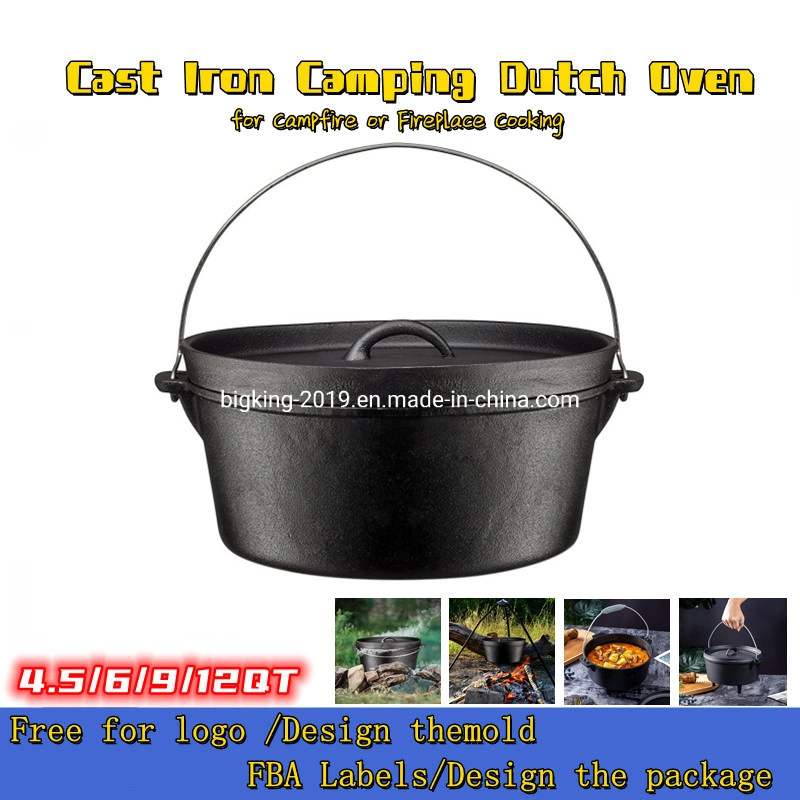 Cast Iron Camp Dutch Oven with Lid