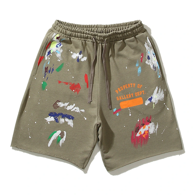 OEM Custom Graffiti Print Men Leisure French Terry Sweat Shorts