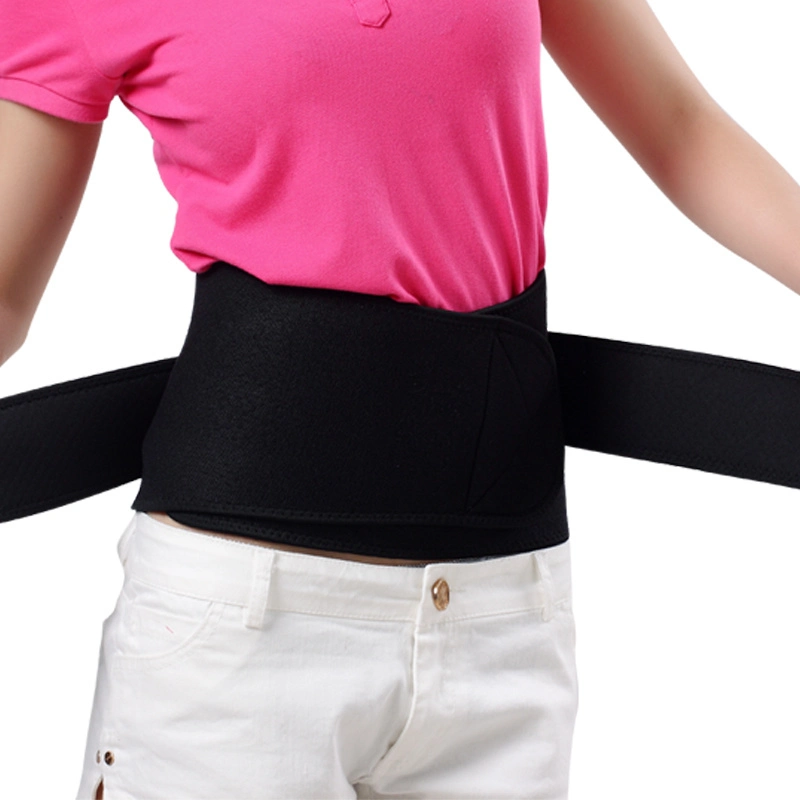 Unisex Black Lumbar Brace Back Brace Support Belt with Velcro Support Waist Basic Protection