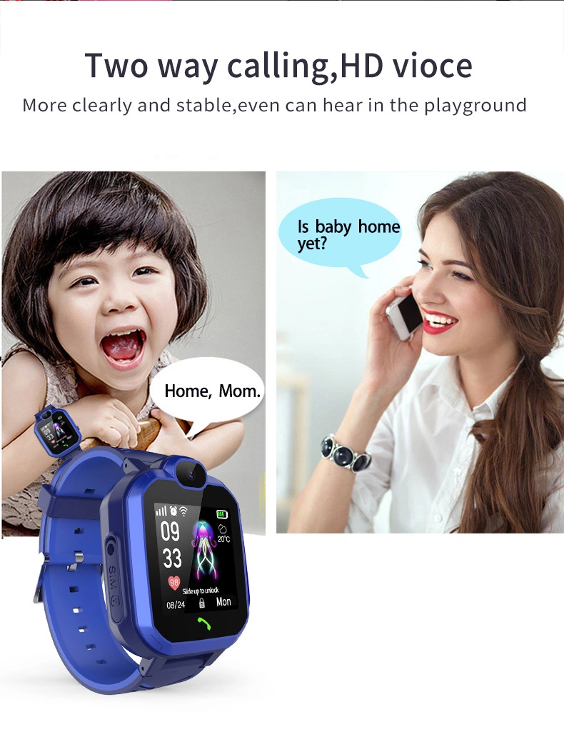Los niños impermeable reloj inteligente sos el reloj de la tarjeta SIM 4G Ubicación llamada Tracker Smartwatch
