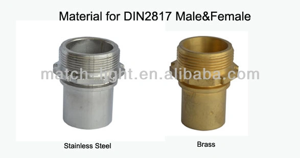 DIN 2817 Brass Male with Smooth Tail DIN Coupling