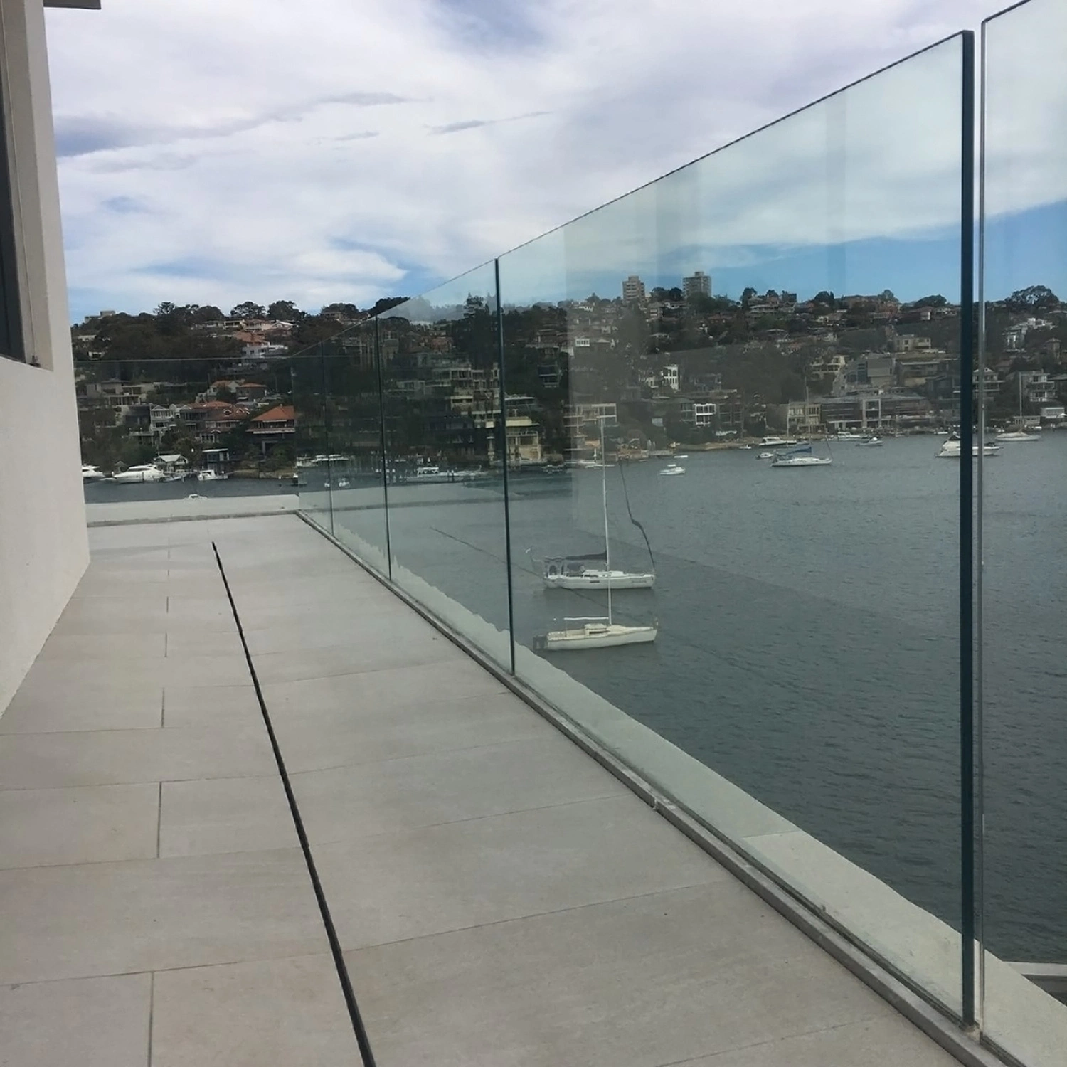 Outdoor Decking Terrace Balcony Safety Toughened Glass Fence