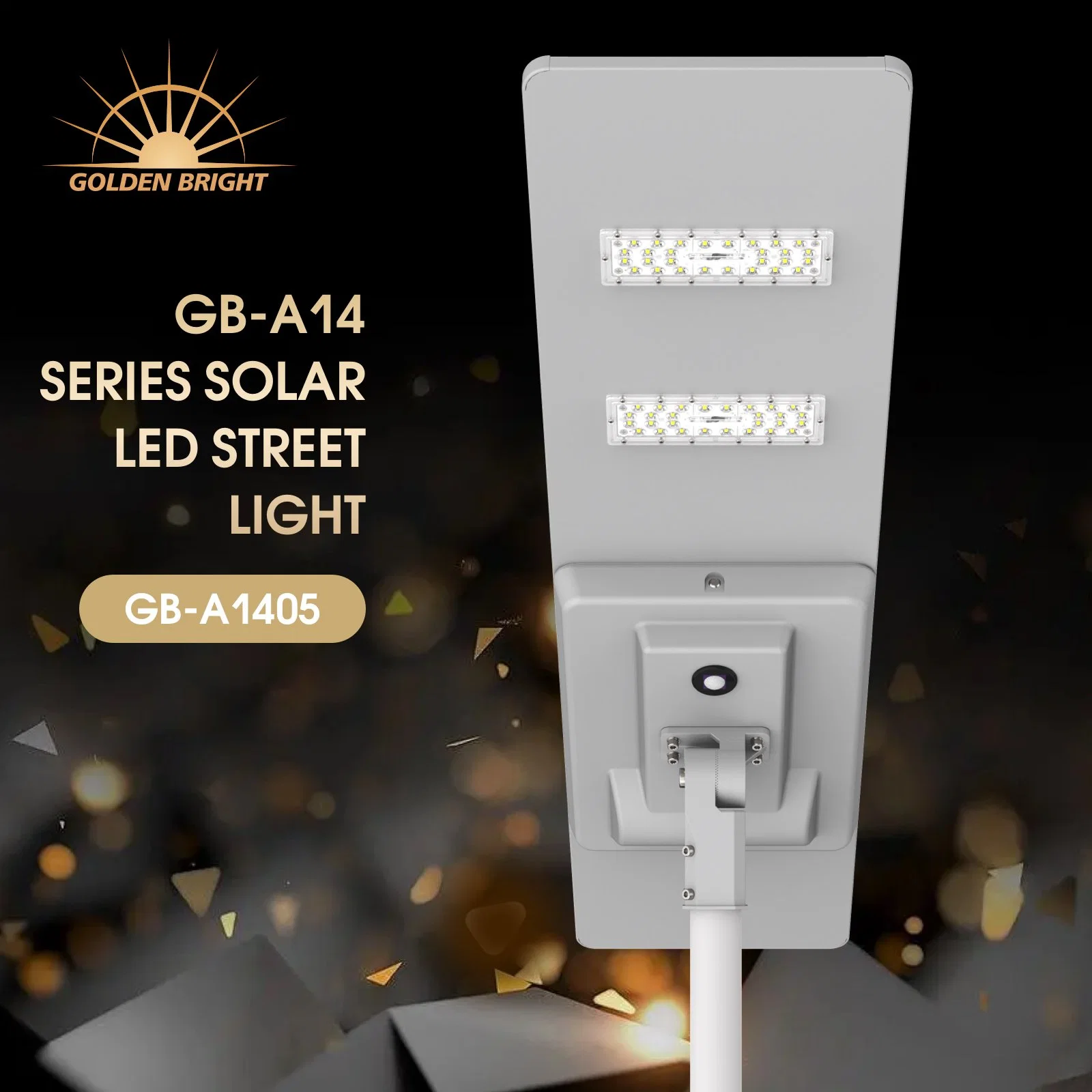 Lampe solaire commerciale intégrée de 80 W avec batterie pour la route Léger