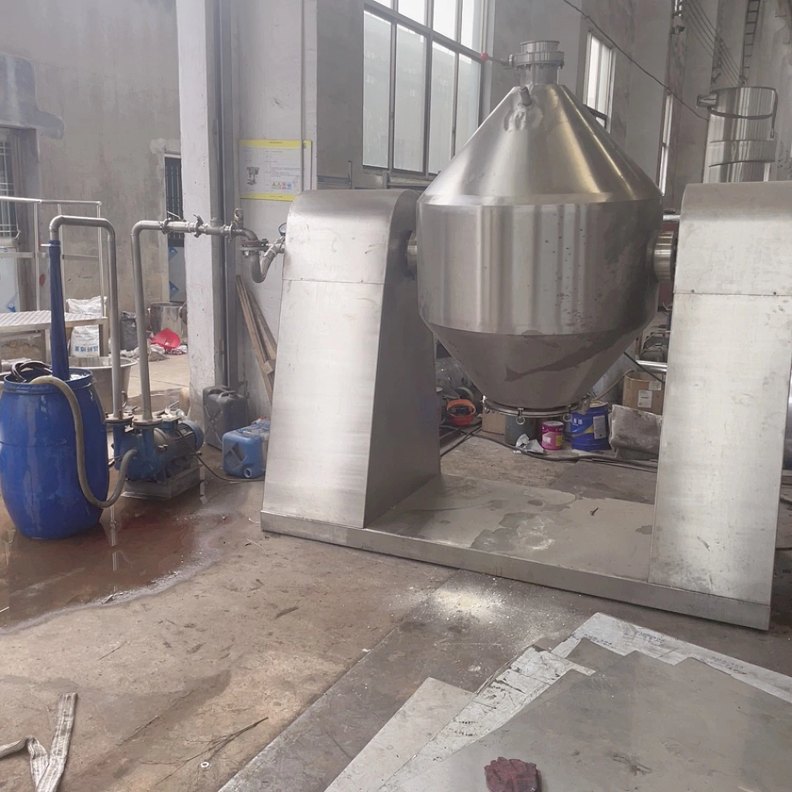 Szh-500 Series Horizontal Double Cone Rotary Mixing Equipment for Food Additive, Soy Fiber, Chinese Herbal Medicine Powder