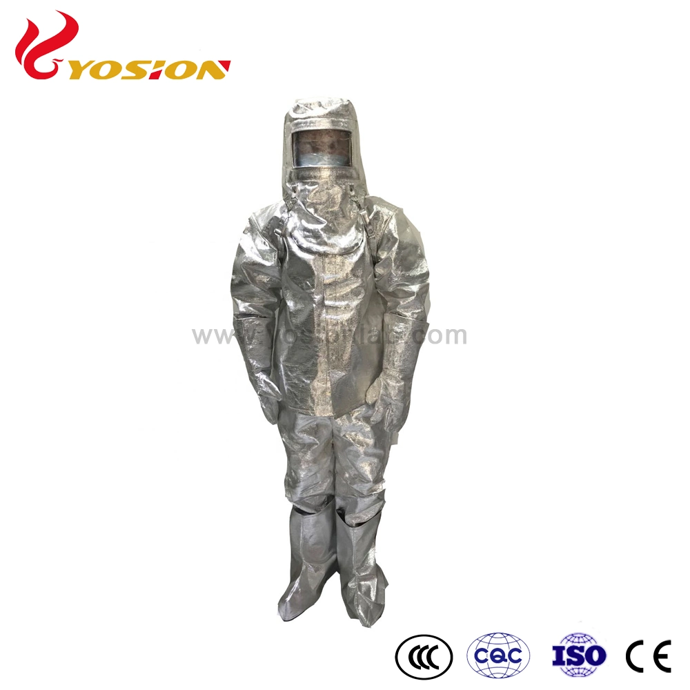 En Standard 1050 Degree Aluminized Fire Fighting Heat Resistant Fire Fighting Suit