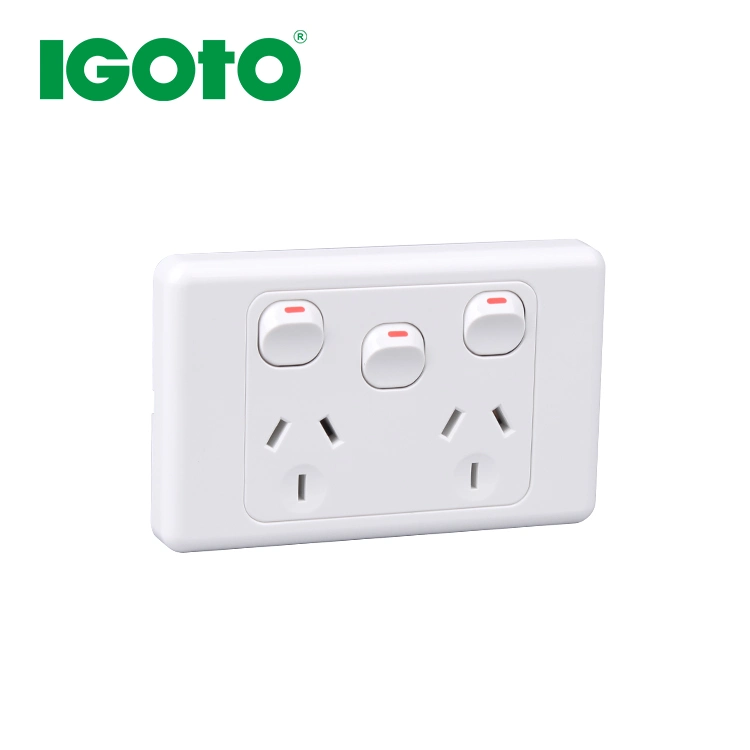 Precio de fábrica Enchufe de pared eléctrico estándar de Australia Interruptor Toma de corriente Pared Universal