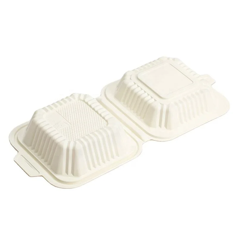 New Arrival Recycled Materials Food Containers with Lid Lunch Box Corn Starch for Snack Dish