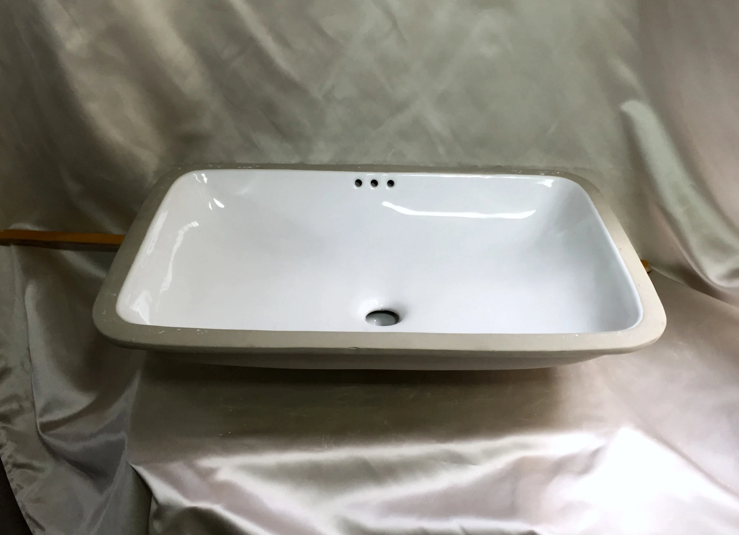 Ceramic Wash Basins Rectangular Porcelain Sink Undermount Bathroom Sink