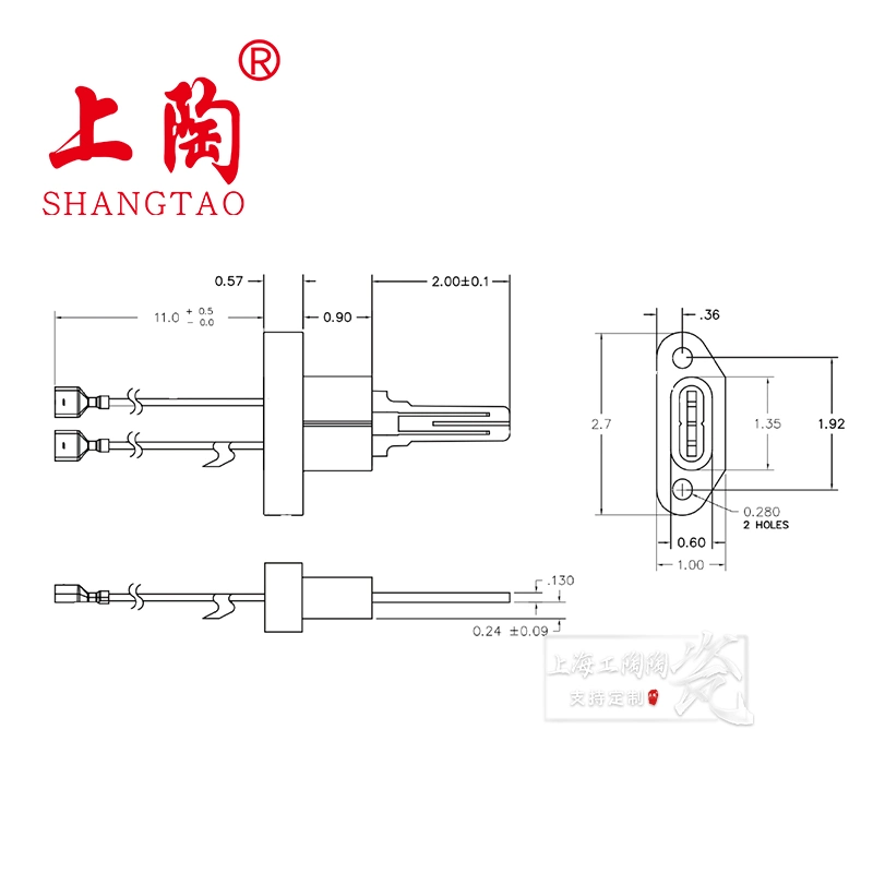 220V 1000W 1200 degré en carbure de silicium Brûleur Céramique pour brûleur à gaz d'allumage 767A-374