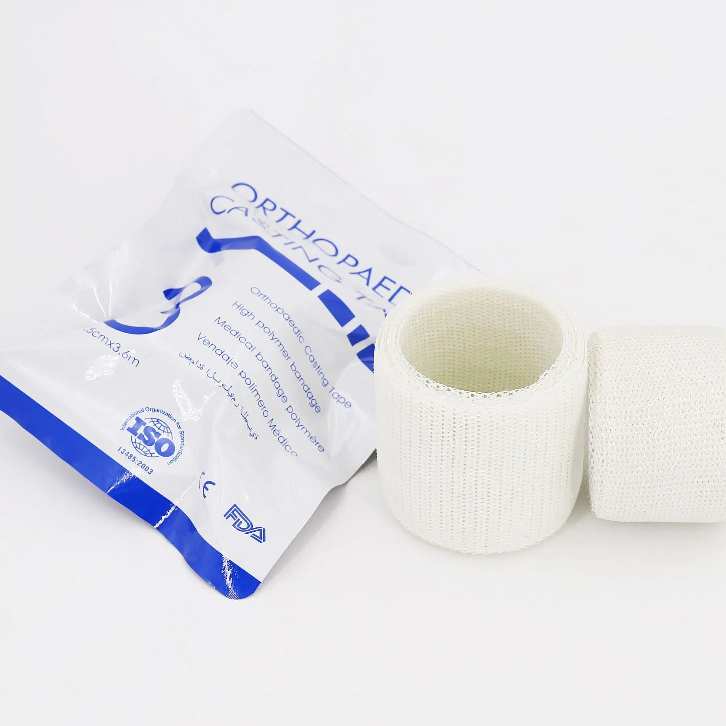 Medmount Medical Latex Free Sterile Waterproof Breathable Cohesive High Polymer Polyester Fiber Glass Fiberglass Orthopedic Casting Tape Plaster Bandage with CE