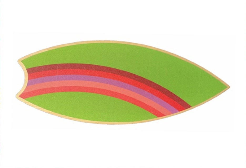 Rainbow Ombre Red Stripe Green Fitness Gym Wooden Balance Board