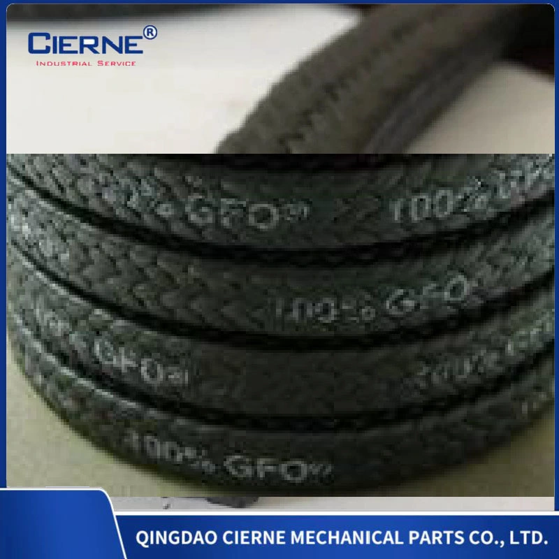 L'emballage Carobn Interbraided graphite avec renfort de coin de fils d'emballage de graphite avec coin de fibre de carbone graphite renforcé d'emballage