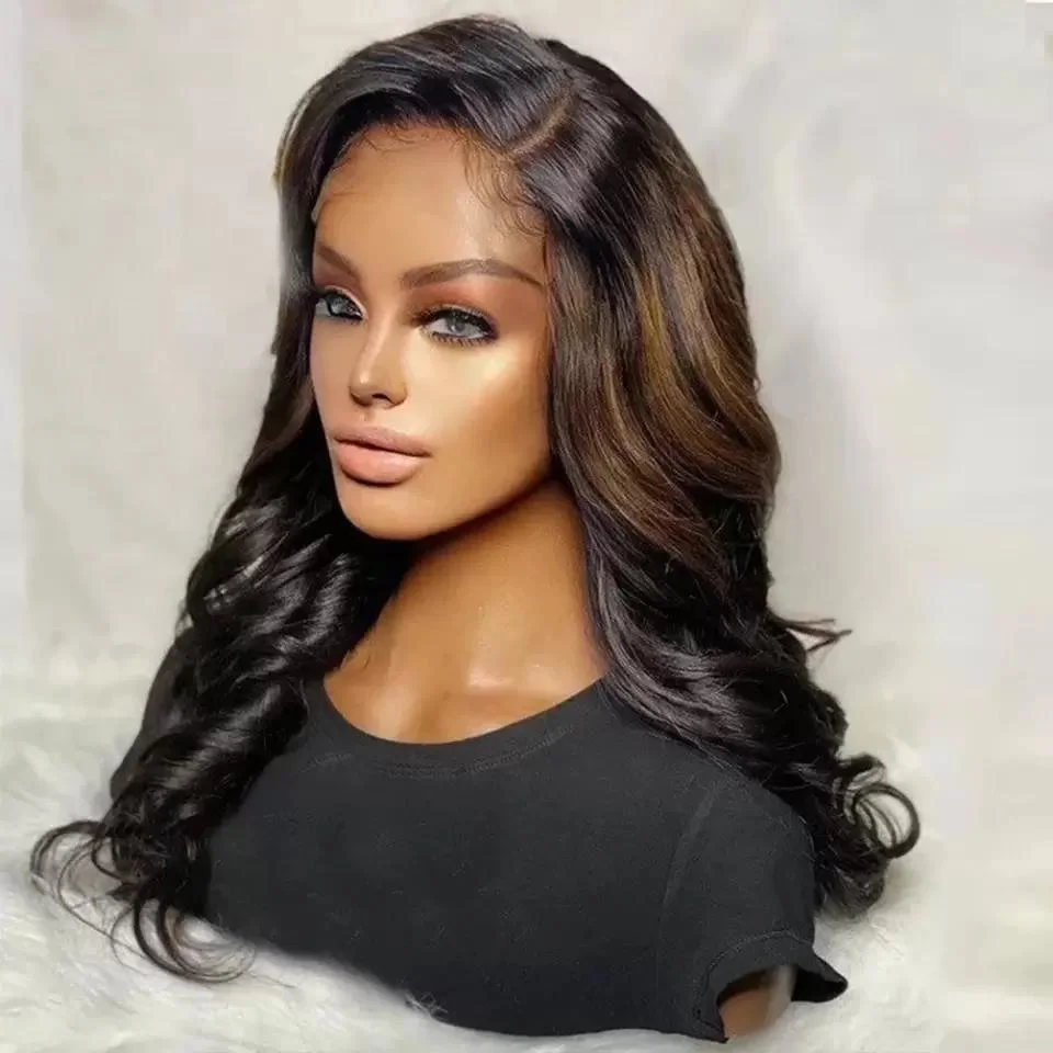 High quality/High cost performance  Ombre Lace Front Human Hair Wigs Highlight Color Brazilian Remy Spring Bouncy Curly 13X4 13X6 HD Lace Frontal Wigs