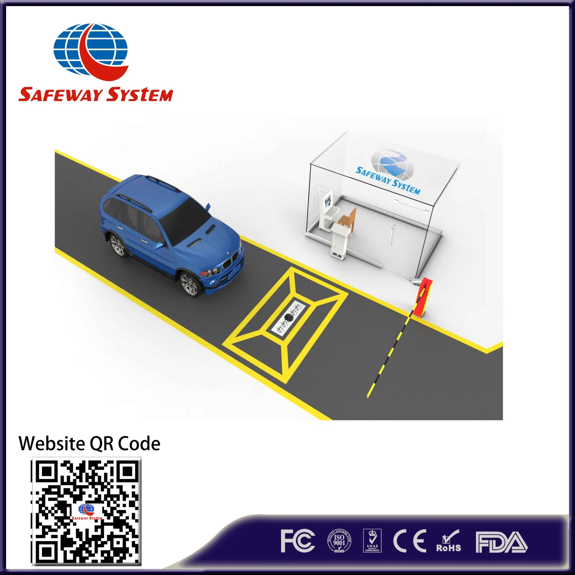 Visão ampla Auto Linha Digital Scan sob o veículo do sistema de inspecção