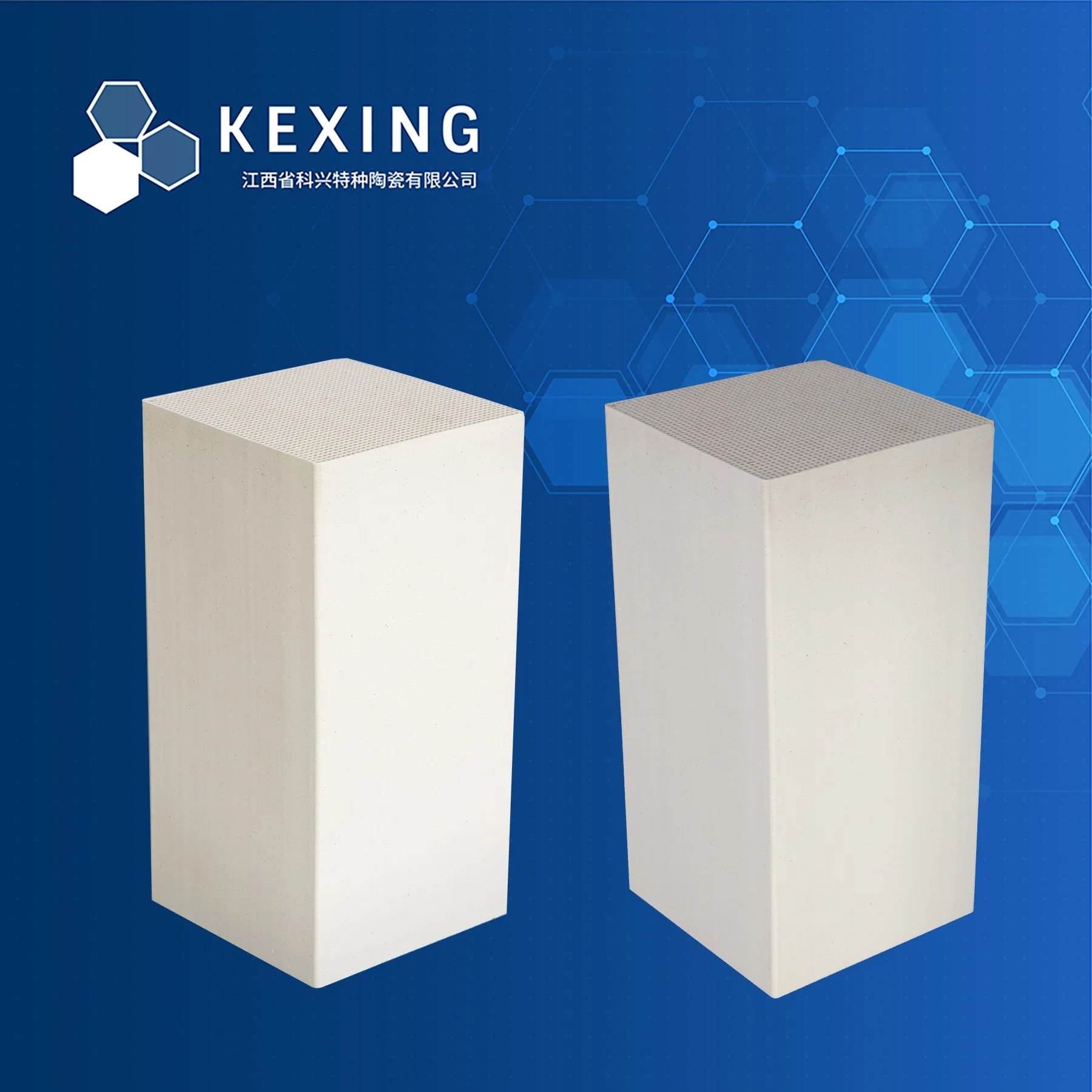 Alumina, Cordierite, Mullite, Corundum	Honeycomb Ceramic Monolith for Rto, Rco