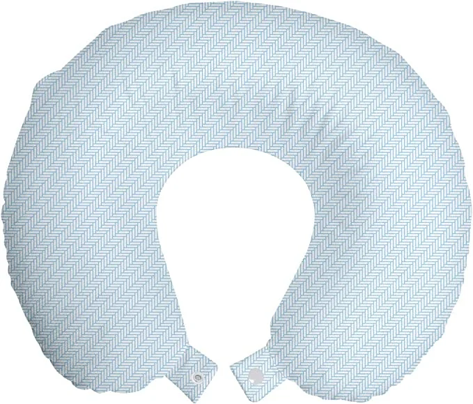 Travel Pillow Neck Rest, Retro Style Polka Dots Motifs Nostalgic Hipster Style