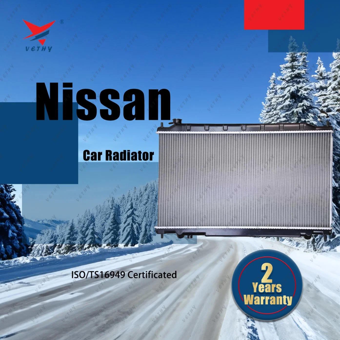 Efficacité de refroidissement fiables : Aluminium Radiateurs pour véhicules NISSAN