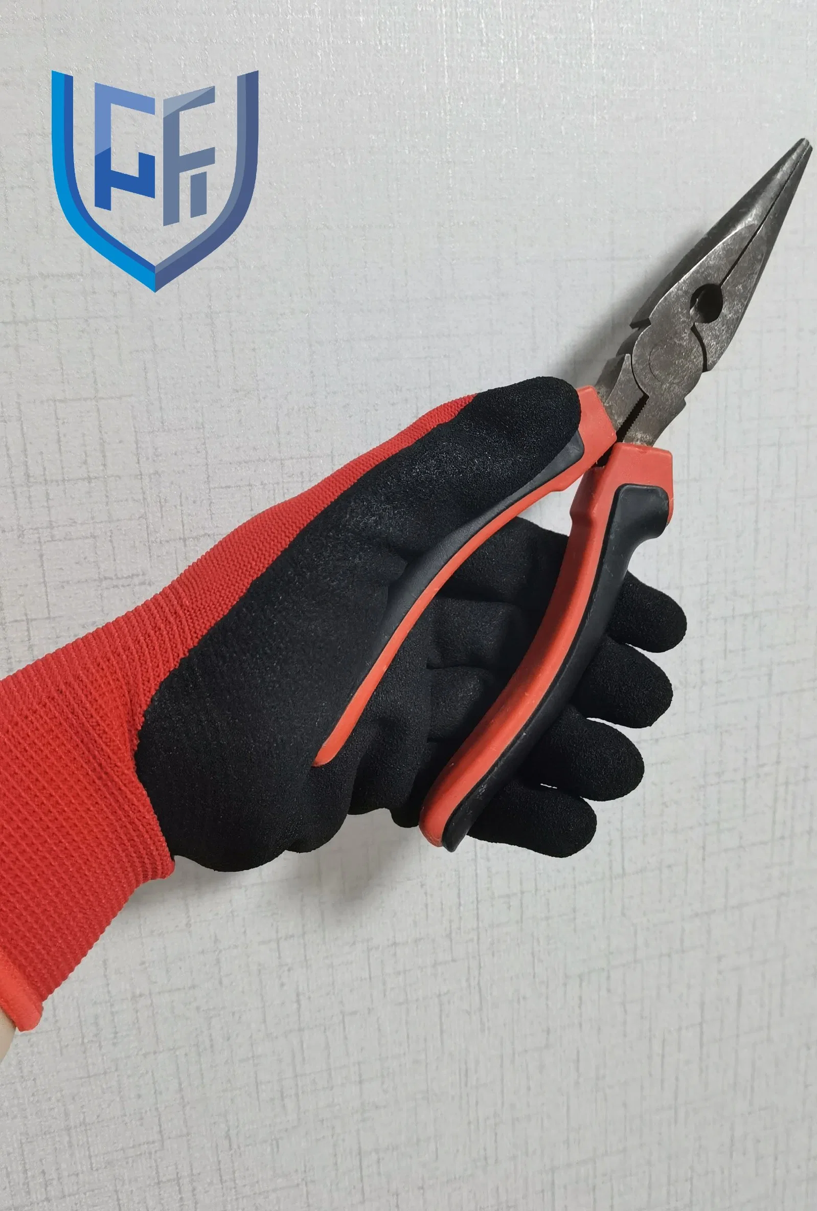 Populaires 13G en nylon souple Gants enduits à base de nitrile travaillant la main