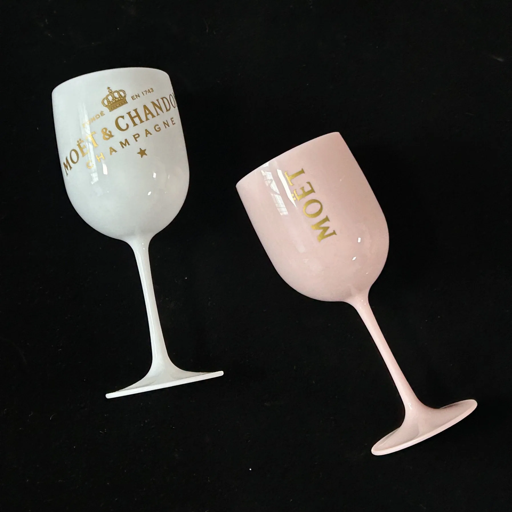 16 oz verre à vin rouge Champagne coupe en plastique acrylique à flûtes Décoration de mariage colorée verres à pied