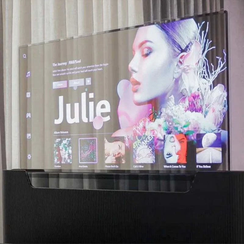 55 Inch Thin Transparent OLED Display Digital Signage Transparent OLED Screen