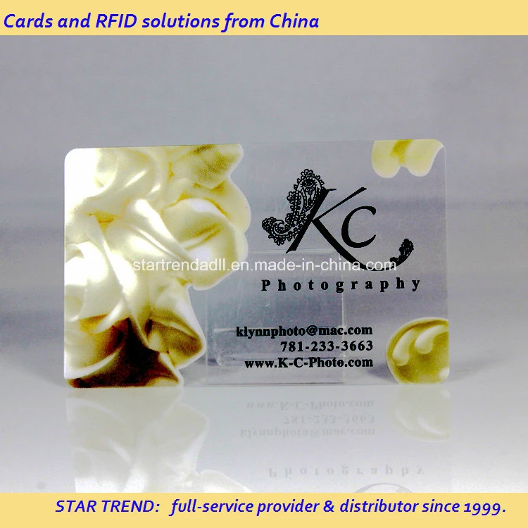 Full Colors Transparent PVC Magetic Stripe Card for Business Card