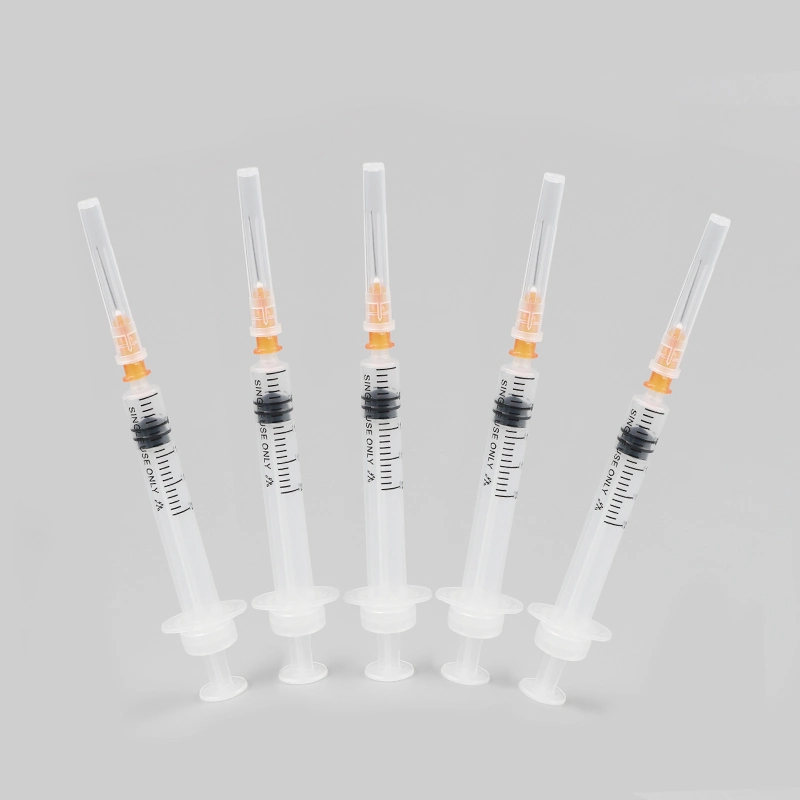Medical Supply Auto Disposable Syringe with Hypodermic Needle 1-10ml