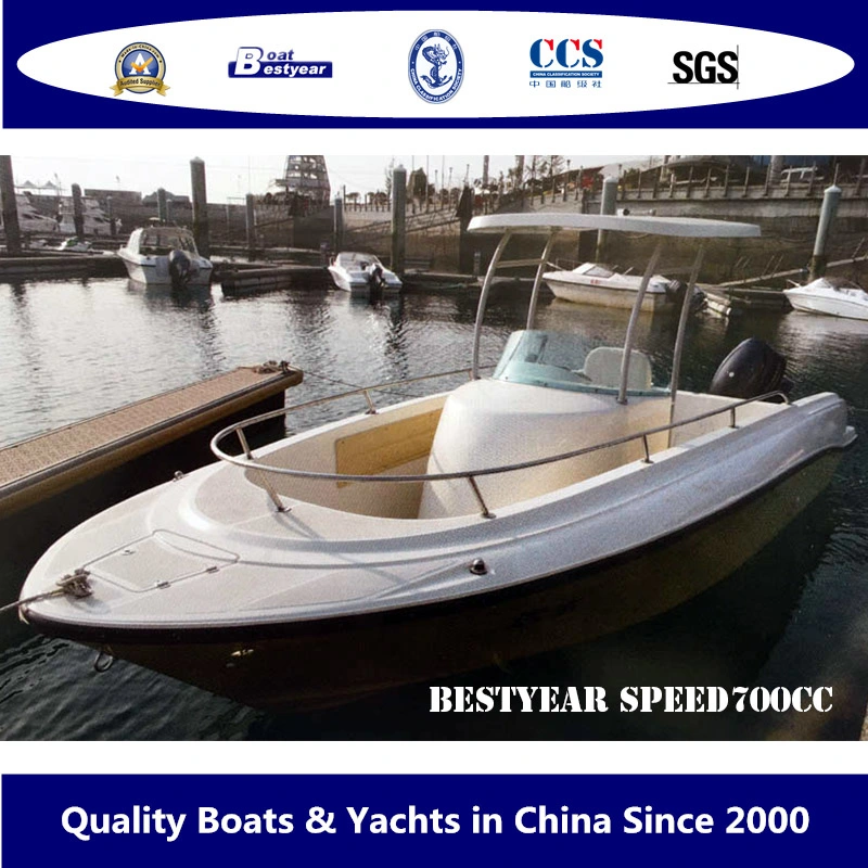 Bestyear 7m Fiberglass Speed Boat for Sport or Fishing