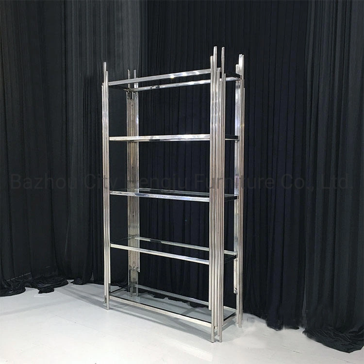 Luxury Modern Bookcase Simple Style Stainless Steel Bookcase Home Made Storage Holders Modern Storage Rack