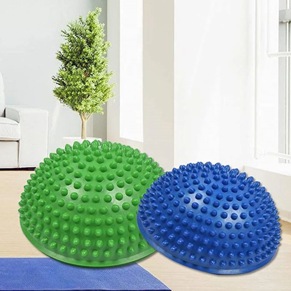 Half Round Spiky Massage Ball Balance Pods Trainer Dots Exercise Ball for Children and Adults Fitness Sport Training