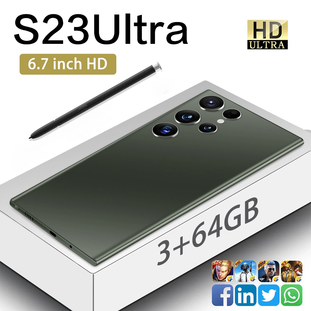 New Smart Mobile Phone Model S23 Ultra 6+128GB Android Phone Ready in Stock.