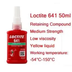 Lyr158 Henkel Loctite 641 50ml Großhandel Gelb Flüssigkeit mittlere Festigkeit Superkleber