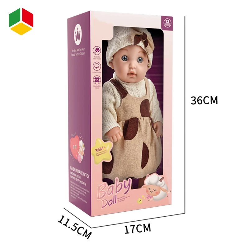 QS Fábrica de Shantou Juguetes de Muñecas para Bebés de 0 a 18 Meses Niñas Ropa de Moda de Simulación Real Vinilo de Goma Suave Tamaño de 12 Pulgadas Juguetes de Muñecas para Niñas