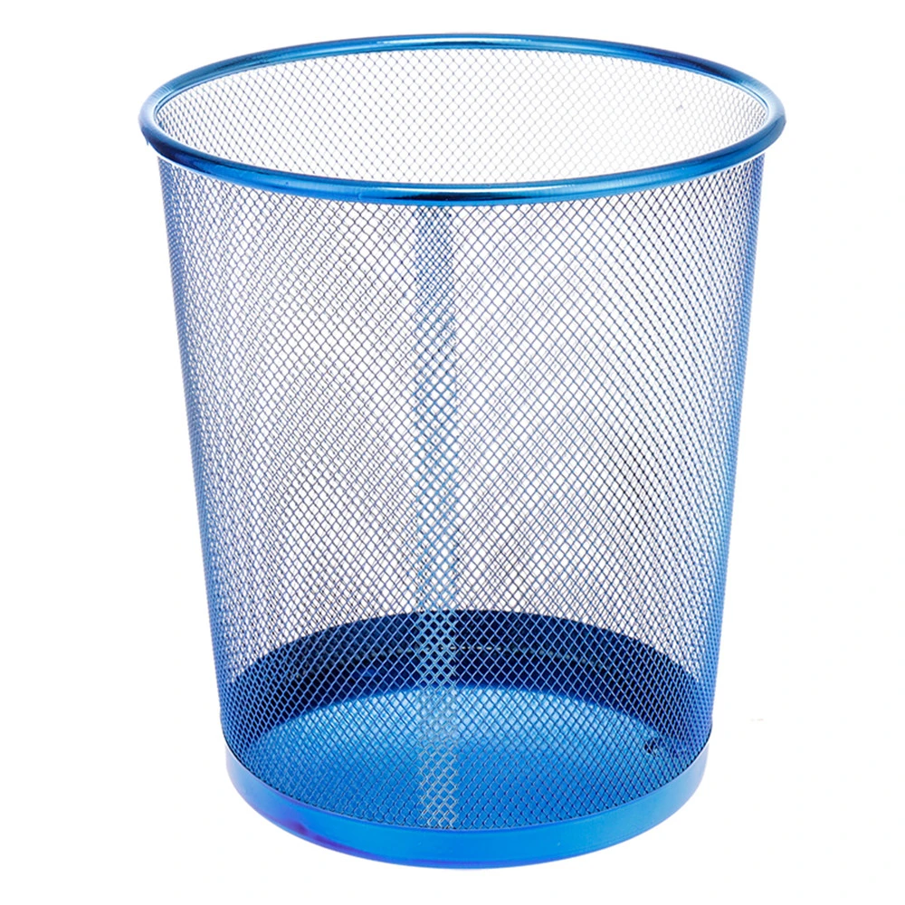 Colored Office Round Metal Mesh Waste Can