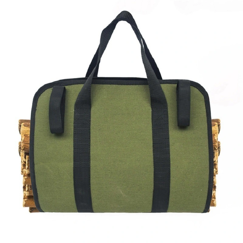 Waterproof Firewood Carrying Bag Round Log Holder Firewood Canvas Tote Ci12039