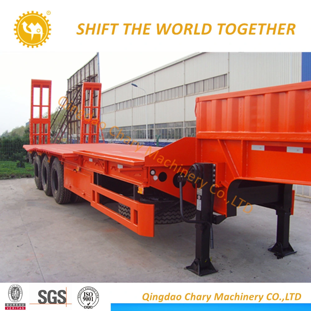 100ton Loading 4axles Low Loader/ Lowbed Semi Trailer/Trailer Truck