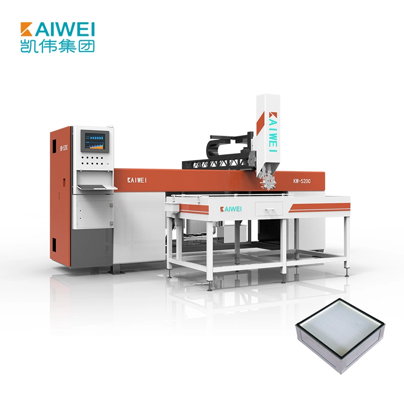 Kaiwei Factory Price Servo Air-Container Filter Strip Sealing Machine