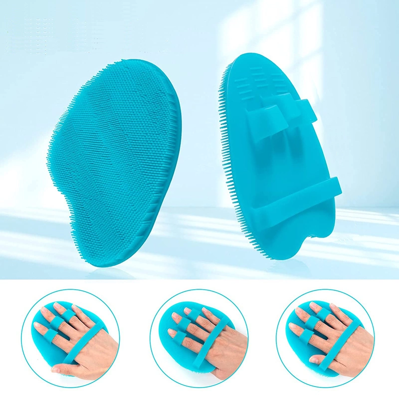 Handheld Silicone Rubber Baby Bath Scrub Brush Cleansing Body Brush