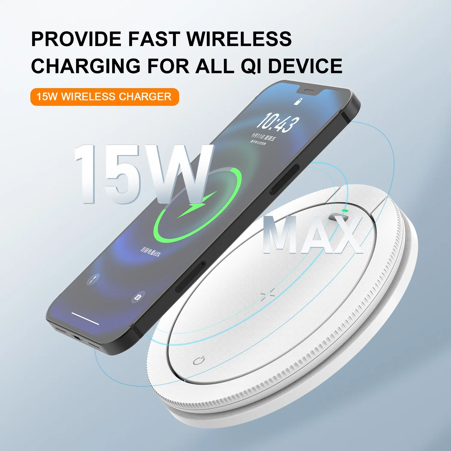 15W Mobile Cell Phone Wireless Charger