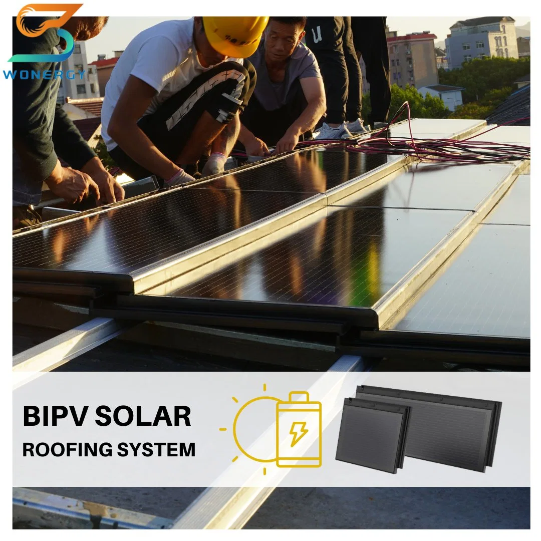 New Energy Solar System Roof Vent Fan BIPV Solar Roofing Tiles