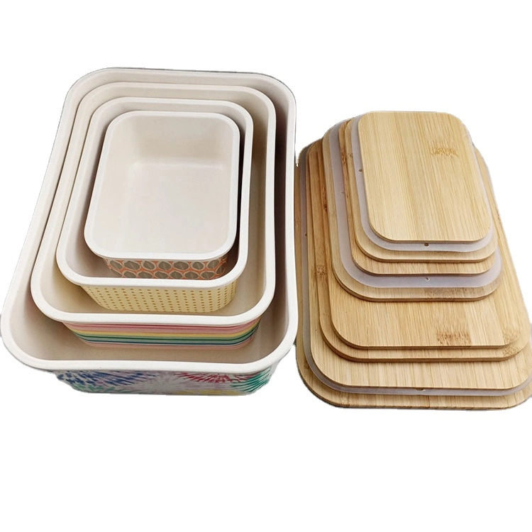 Good Quality Hot Selling Best Design Bamboo Fiber Food Lunch Box with Bamboo Lid