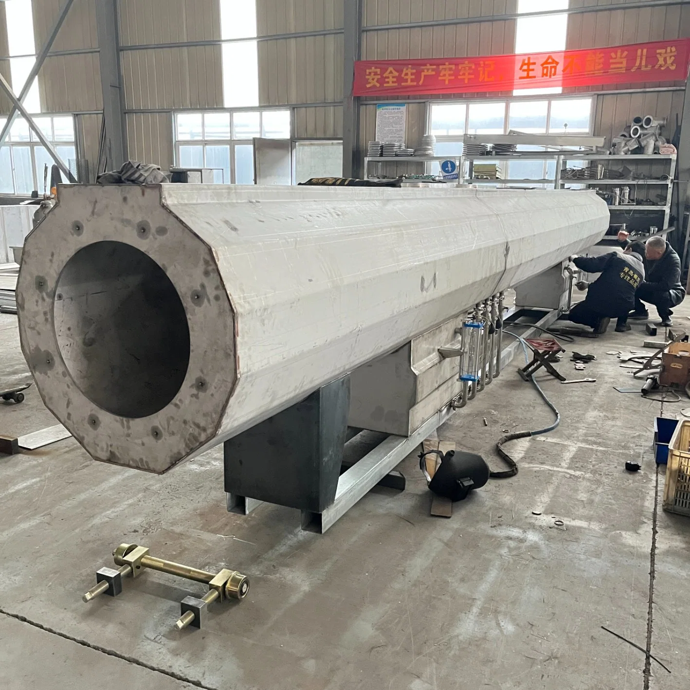 Double Wall Corrugated Drainage Pipe Making Machine PE Pipe Extrusion