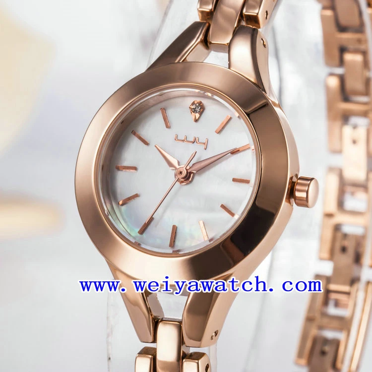 Custom Design Watch Alloy Luxury Ladies Watch (WY-041B)