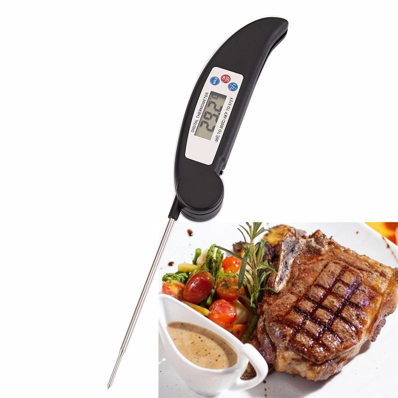 Factory Direct Supplier Portable Meat Thermometer Digital Folding Probe for Cooking