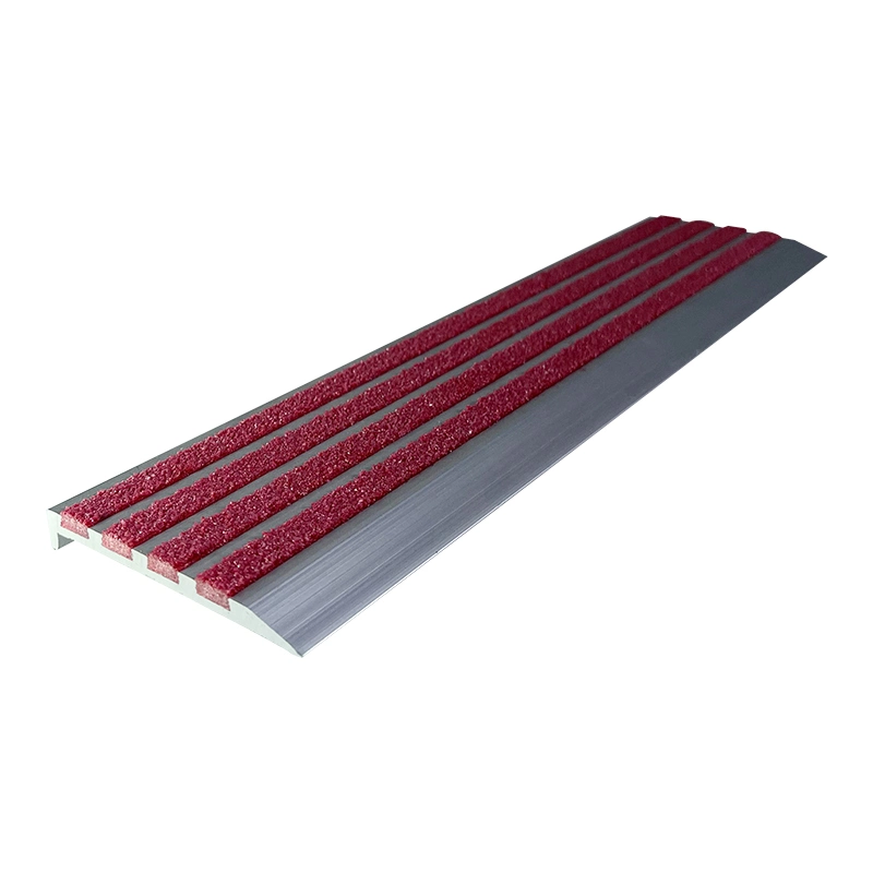 Silicon Carbide Strips Infill Non Slip Aluminum Stair Tread Safety Stair Nosing Profile